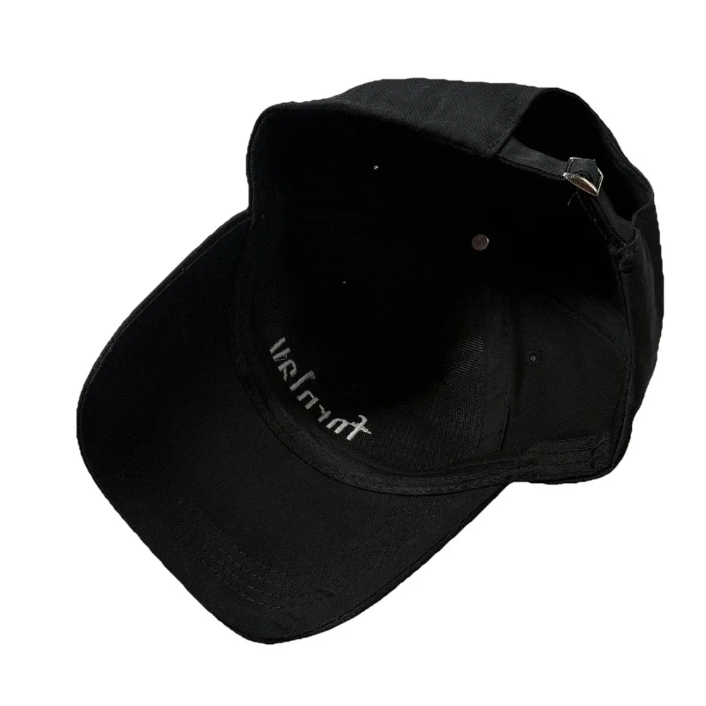 Forplay Black Dad Cap White Embroidered Adjustable Strapback Baseball Hat